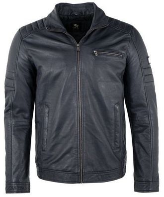 OTTO KERN - Herren Lederjacke Lammnappa navy
