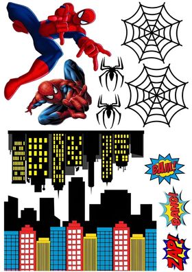 Spiderman Held Spinne Essbar Tortenaufleger Torte Geburstag Zuckermasse + NAME s09