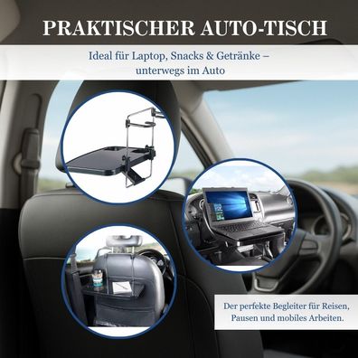 Klappbarer Auto-Rücksitz-Tisch - Praktischer Beistelltisch fürs Auto