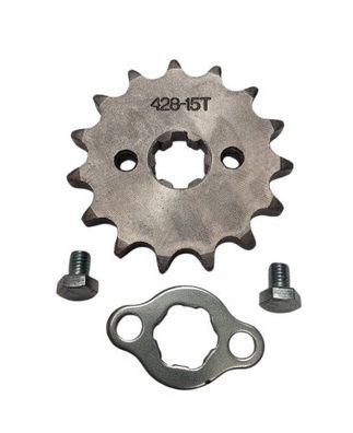 Kettenrad Ritzel 15 Zähne H428 Kette AußenØ 65mm Dirtbike Crossbike Pitbike