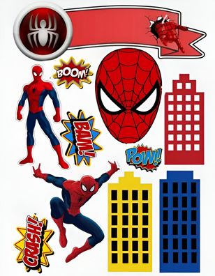 Spiderman Held Spinne Essbar Tortenaufleger Torte Geburstag Zuckermasse + NAME s18