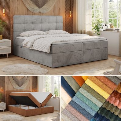 Boxspringbett, Polsterbett mit Multipocket Matratze und Bettkasten - FAST