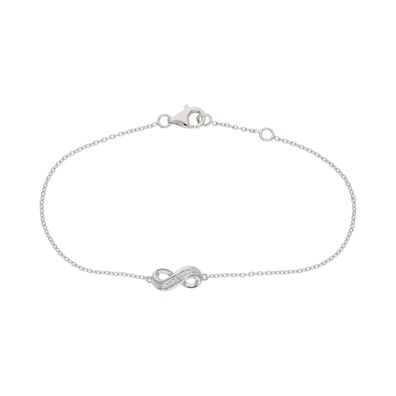 Damen Armband 925 Silber Unendlichkeit JL10-03-3669 Zirkonia