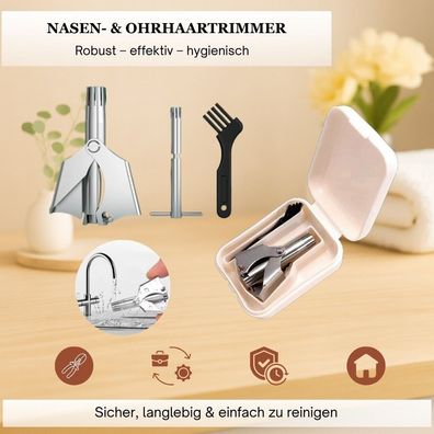 Nasenschere aus Edelstahl - Manuelle Herrenschere mit abgerundeter Spitze