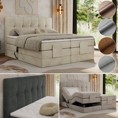 Boxspringbett Vittoria Elektrisch verstellbarer Multipocket-Matratze, Kopfteil