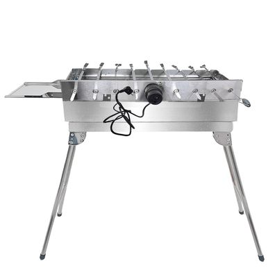 Mangal Set mit 9er Drehspieß 230V Motor 10 Spieße Schaschlikgrill mit Drehmotor