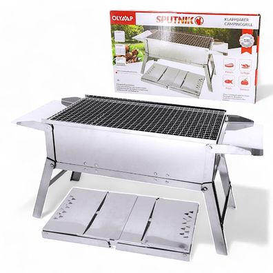 Mangal Edelstahl Schaschlik Grill Sputnik Klappbarer Campinggrill