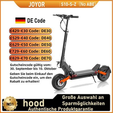 JOYOR S10-S-Z?No ABE?Elektroroller für Erwachsene,1000W*2 60V18AH Akku,10 Zoll Reifen