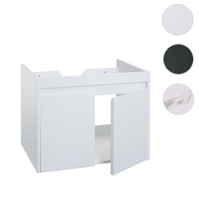 Waschbeckenunterschrank HWC-L86, Badschrank Unterschrank, 2 Türen 48x59x46 cm