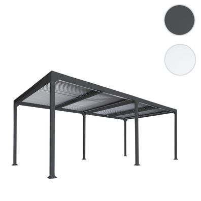 Alu Pergola HWC-L41, Lamellen-Pavillon, stabiles 8cm-Metall-Gestell 3x6m