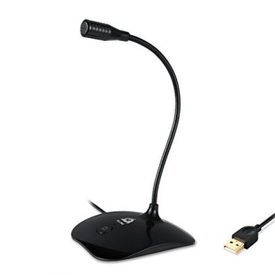 KLIM Talk Desktop Standmikrofon für Mac/PC mit Audiofilter schwarz