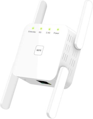 Greatzer WLAN Repeater AC1200 Dual Band Wireless Signal Wi-Fi Range Extender WPS