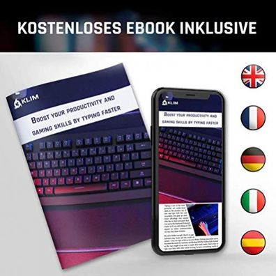 KLIM Triumph Gamer Tastatur mit Hintergrundbeleuchtung DE-Layout