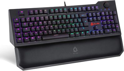 KLIM Vidi Mechanische Tastatur RGB mit Handballenauflage IT-Layout