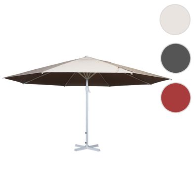 Sonnenschirm Meran II, Gastronomie Marktschirm, Ø 5m Polyester/Alu Mast weiß 28kg