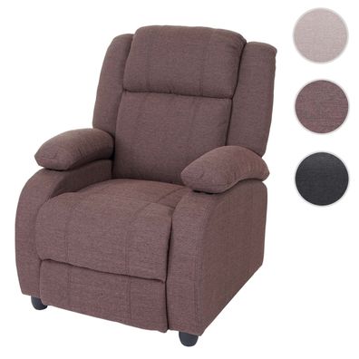 Fernsehsessel Lincoln, Relaxsessel Liege Sessel, Stoff/Textil