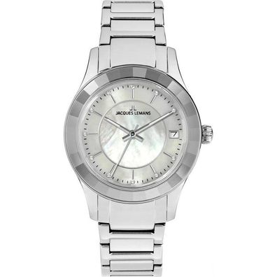 Uhr - Venice 34mm -Edelstahl - Perlmutt - Zirkonia