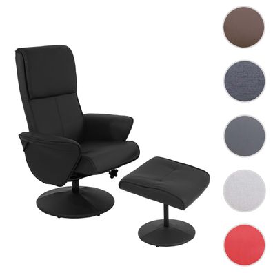 Relaxsessel Helsinki, Fernsehsessel Relaxliege TV-Sessel mit Hocker
