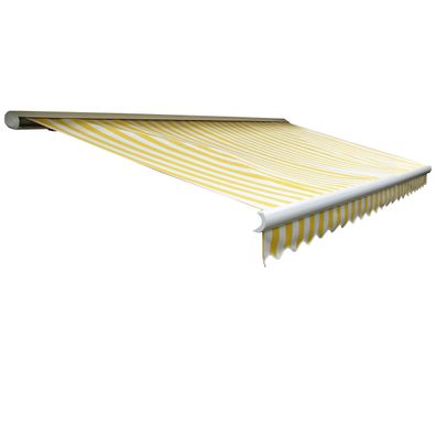 Elektrische Kassetten-Markise T123, Vollkassette Volant 4,5x3m