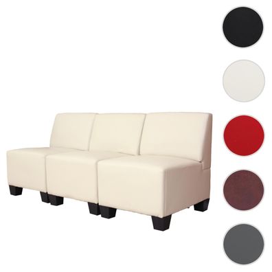 Modular 3-Sitzer Sofa Couch Lyon, Kunstleder