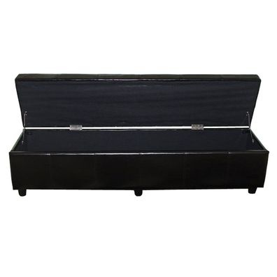 Aufbewahrungs-Truhe Kriens XXL, Leder, 180x45x45cm