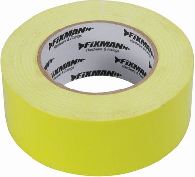 Fixman Absperr- und Klebebänder Robustes Gewebeband in Signalfarbe 50 mm x 50 m