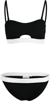 Fila Damen Bikini Sanming Bandeau Bikini Black