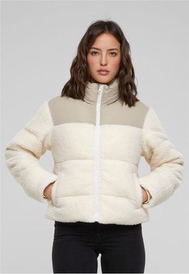 Urban Classics Damen Ladies Short Sherpa Mix Puffer Jacket TB6147
