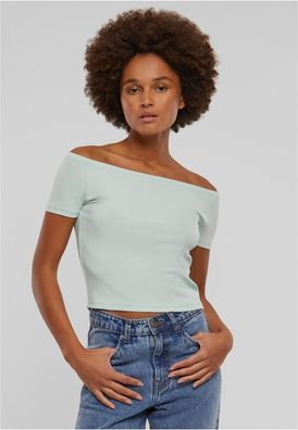 Urban Classics Damen T-Shirt Ladies Organic Off Shoulder Rib Tee TB6184