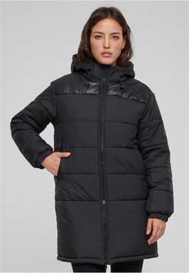 Urban Classics Damen Ladies Hooded Mixed Puffer Coat TB6151