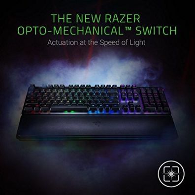 Razer Huntsman Elite Gaming Keyboard Opto-Mechanical Purple Switches UK Layout QWERTY
