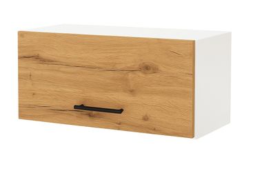 Klapphängeschrank 80cm Goldkraft Eiche Küchenschrank SOFT CLOSE flach