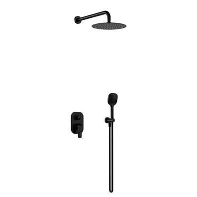 ECOLAM Unterputz Set Duschsystem Handbrause Armatur Dusche Regendusche Clever schwarz