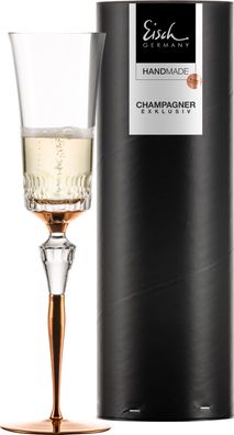 Eisch Champagnerglas 596/76 kupfer in Geschenkröhre Champagne Exclusiv 47759676