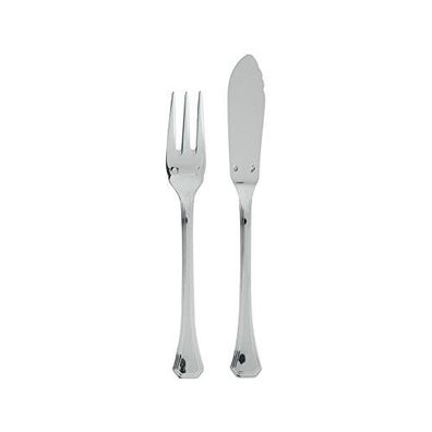 Sambonet Decò Edelstahl versilbert Fischbesteck 24tlg. S0010-S00014-52703-88