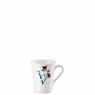 Hutschenreuther Flower Alphabet V-Viola Becher mit Henkel Bone China 02048-727401