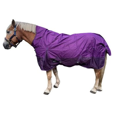Pferdedecke Regendecke "Riders King" mit Highneck & Fleece - Lila