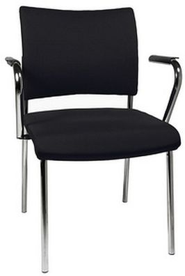 Besucherstuhl Visit 10 Polster schwarz 2er Set