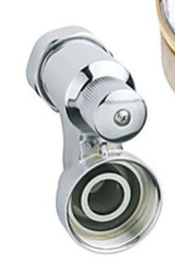Ventilwasserzähler Armatur, inkl. Absperrventil, Überwurfmutter und Klapprosette für