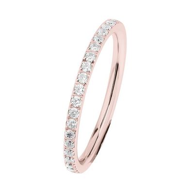 Ernstes DESIGN Damen Ring R455. WH Edelstahl rosé vergoldet mit Zirkonia
