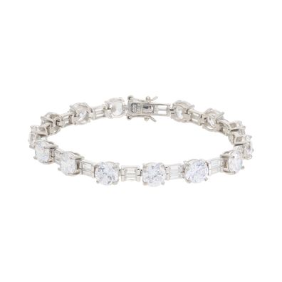 Armband Silber 925 Damen Zirkonia weiß Second Hand guter Zustand 25325952 getragen