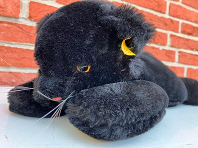 Steiff 088500 Baby Panther liegend Schwarz Plüschtier Stofftier 43cm NEU!