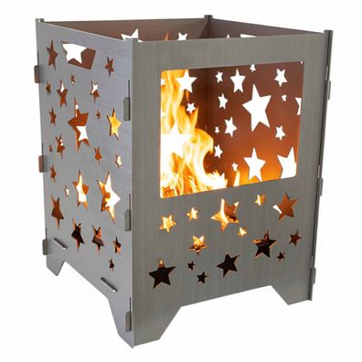 Feuerkorb Sterne Feuertonne 40x50cm 3mm Stahl Feuerstelle Garten