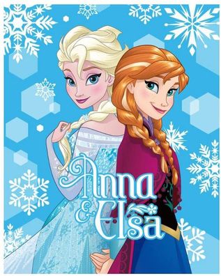 Disney Frozen Die Eiskönigin Fleece Decke 120x150cm Decke Disney Anna Elsa