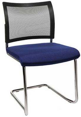 Besucherstuhl Freischwinger Visit 20 Netz blau 2er Set