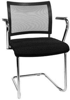 Besucherstuhl Freischwinger Visit 20 Netz schwarz 2er Set