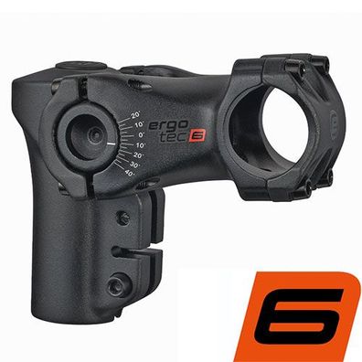 Ergotec Vorbau SWELL RE 70 AHEAD 35.0 - 100mm, winkelverstellbar -20°- + 40°, Safet