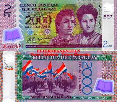 Paraguay 2000 Guaranies 20.08 polymer Unc P 228a 695#
