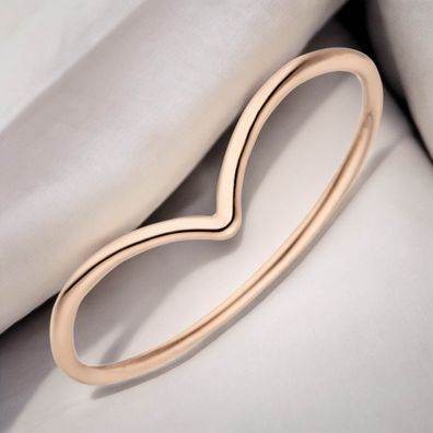 Damen Ring schmal 585 Gold Rotgold Rotgoldring