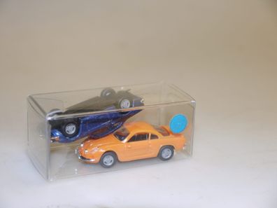 1:87 Herpa 022828 2 Stück Renault Alpine orange+blau, neuw./ovp